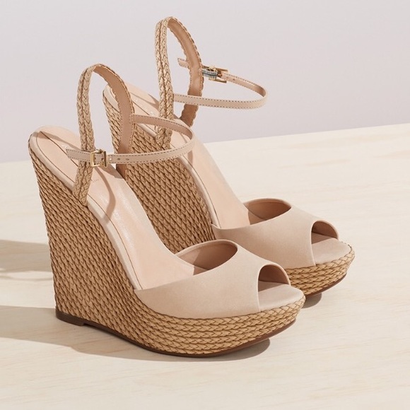 aldo nude wedges